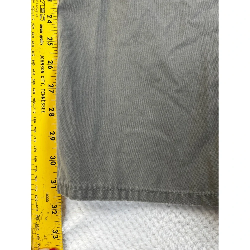 Polo Ralph Lauren 34x32 Straight Leg Chino Olive‎ Grey 5-Pocket Missing button